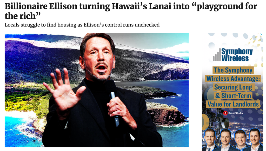 Terraforming land has become a new rich people flex